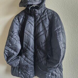 1X 0X XXL xersion water resistant puffer jacket hooded lightweight long jacket